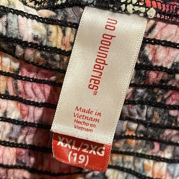 Floral Art Deco Spaghetti Strap Cotton Top Size XL - Picture 4 of 8